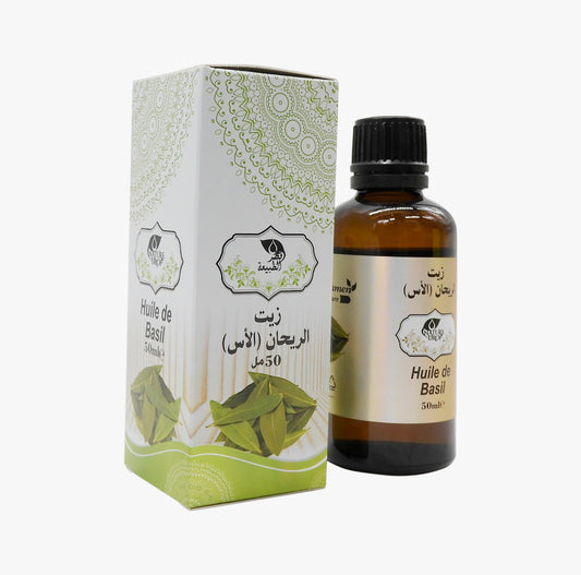 🌿 Huile de Basilic (الريحان) – Fraîcheur & Vitalité (50ml) - Bayt Alhekma Officiel