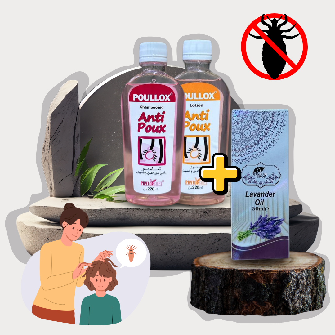 🛡️ POULLOX – Pack Anti-Poux (3 pièces) 🌿💧